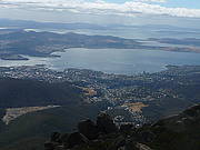 View of Hobart from Mt Wellington